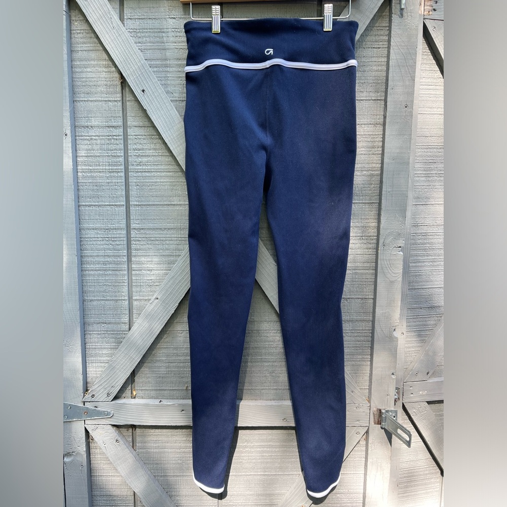 Tall Blue & White striped Leggings